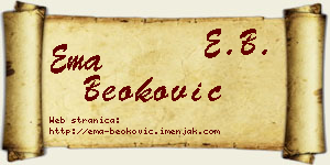 Ema Beoković vizit kartica